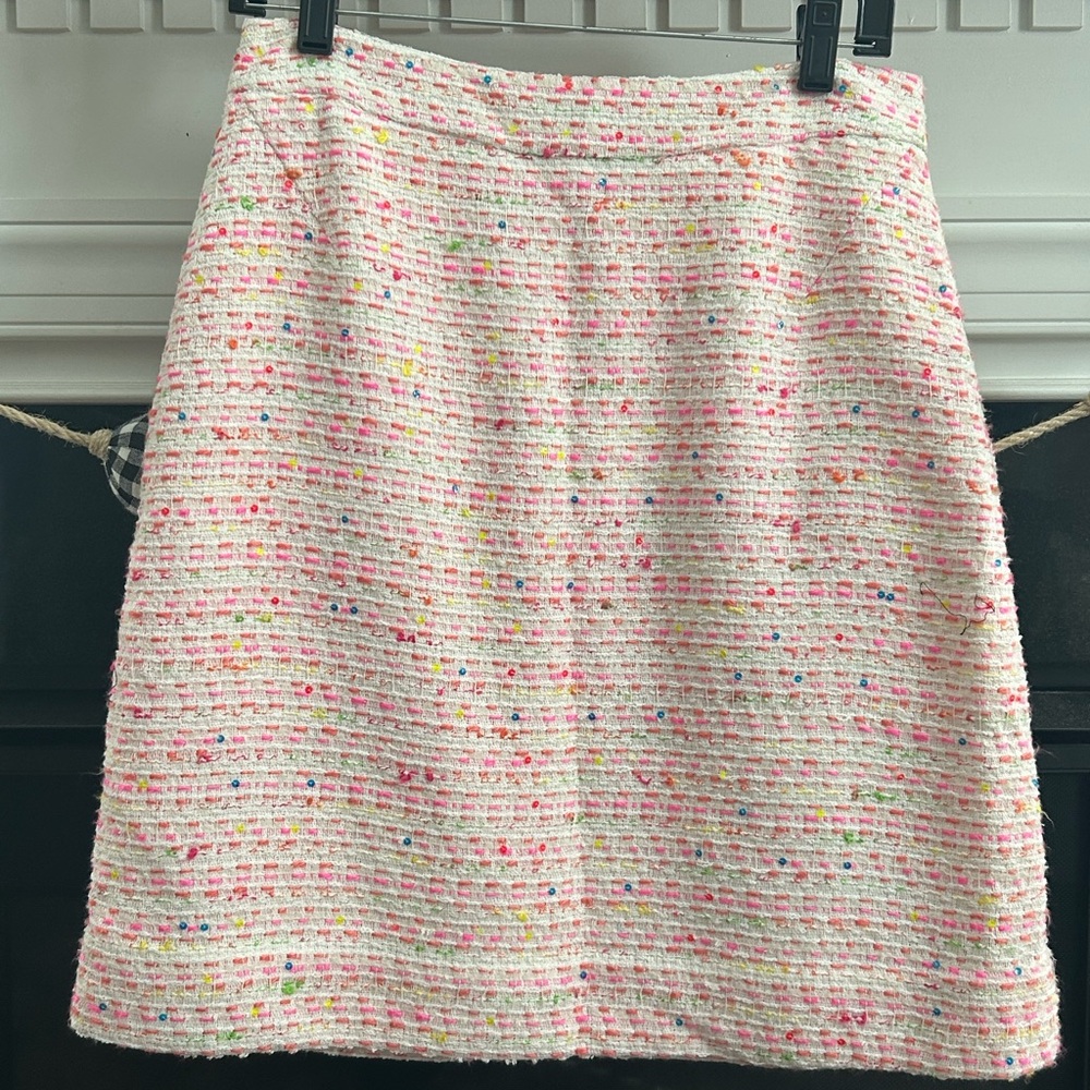 Kate Spade White Skirt with Colorful Details